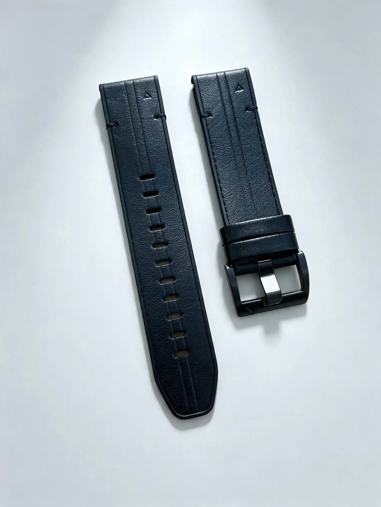 PULSO QUICKFIT CUERO/SILICONA  22 MM NEGRO