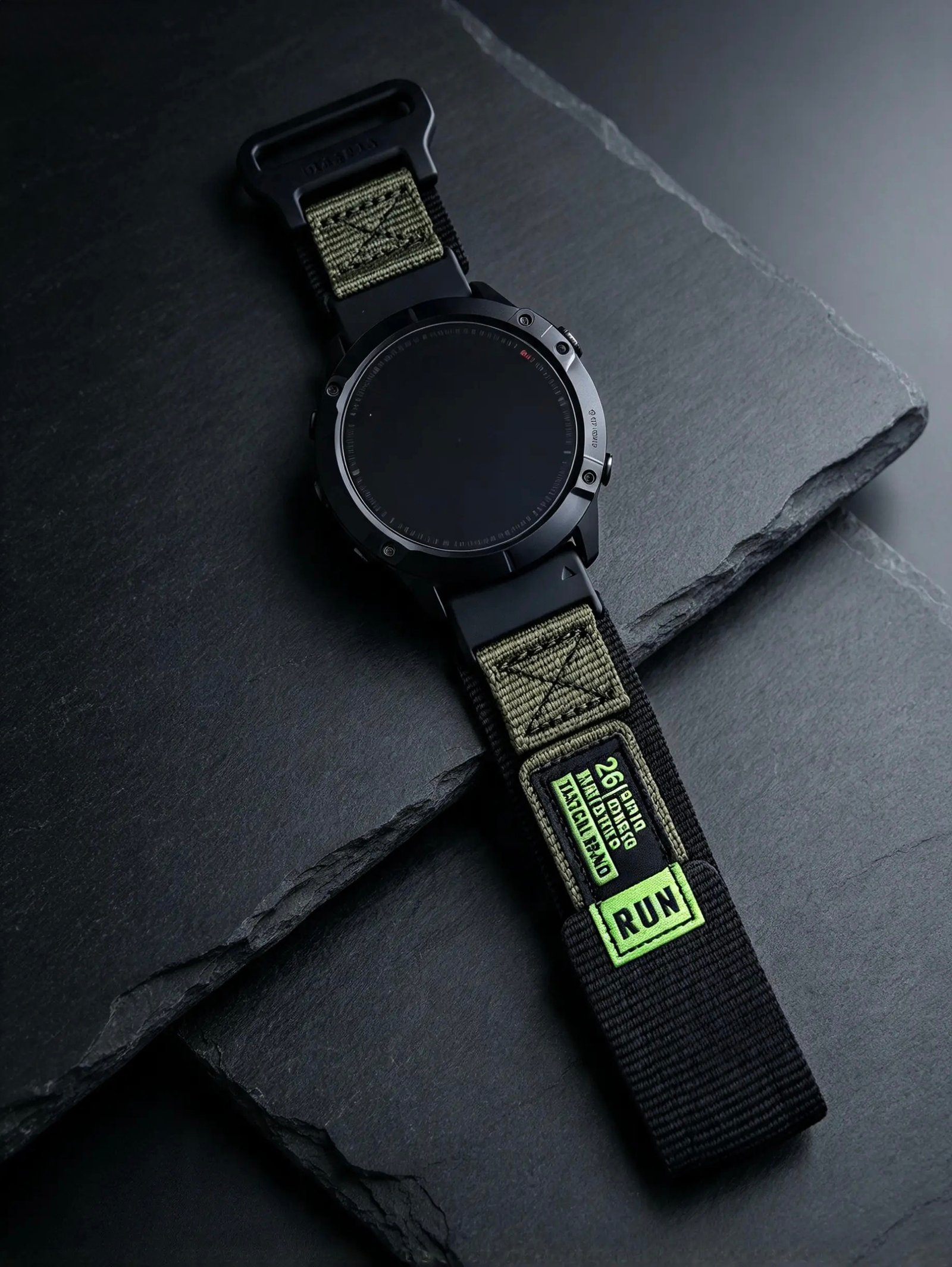 PULSO QUICKFIT VELCRO 26 MM TACTICAL VERDE/NEGRO