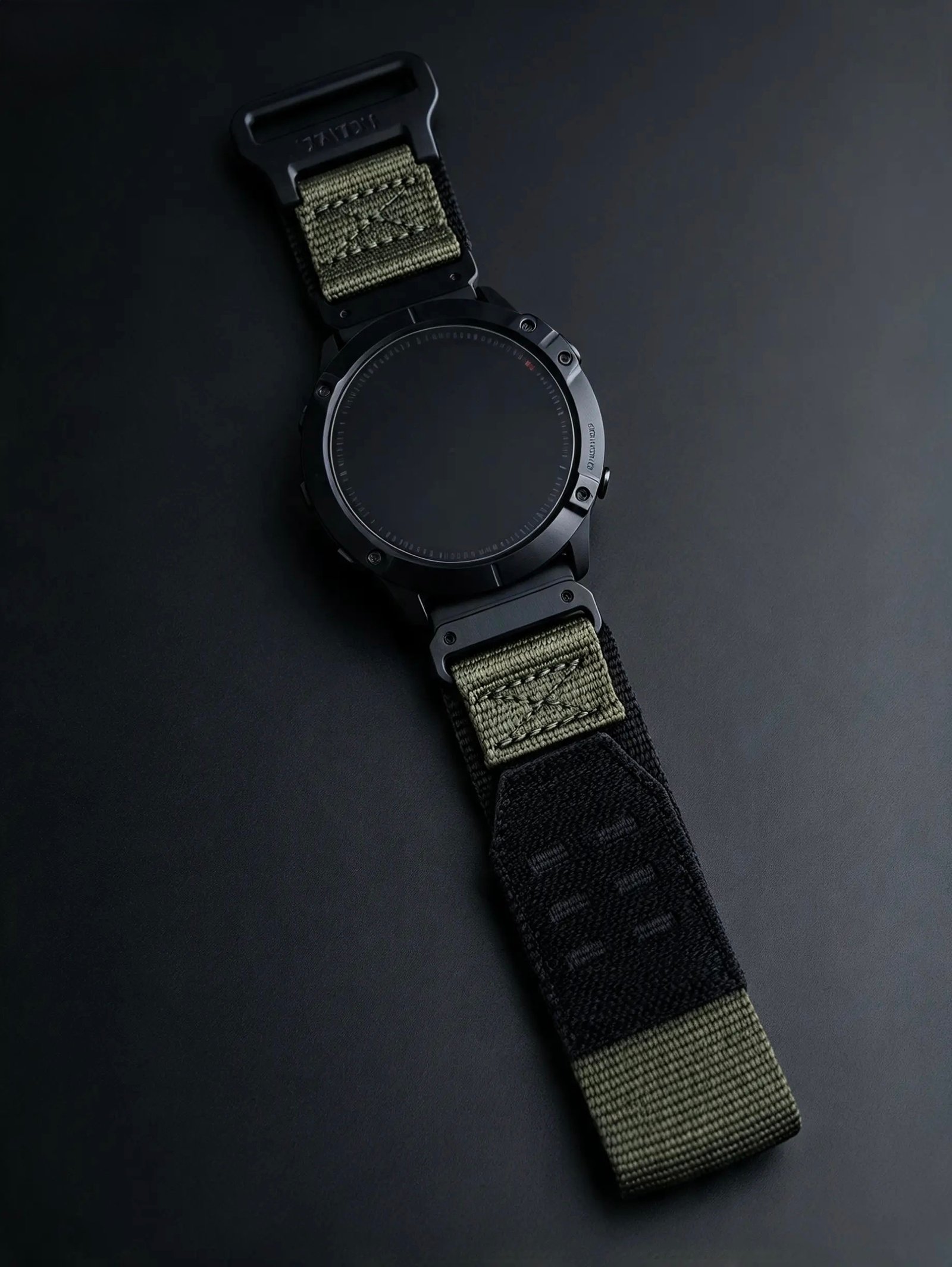 PULSO QUICKFIT VELCRO 26 MM TACTICAL NEGRO/VERDE