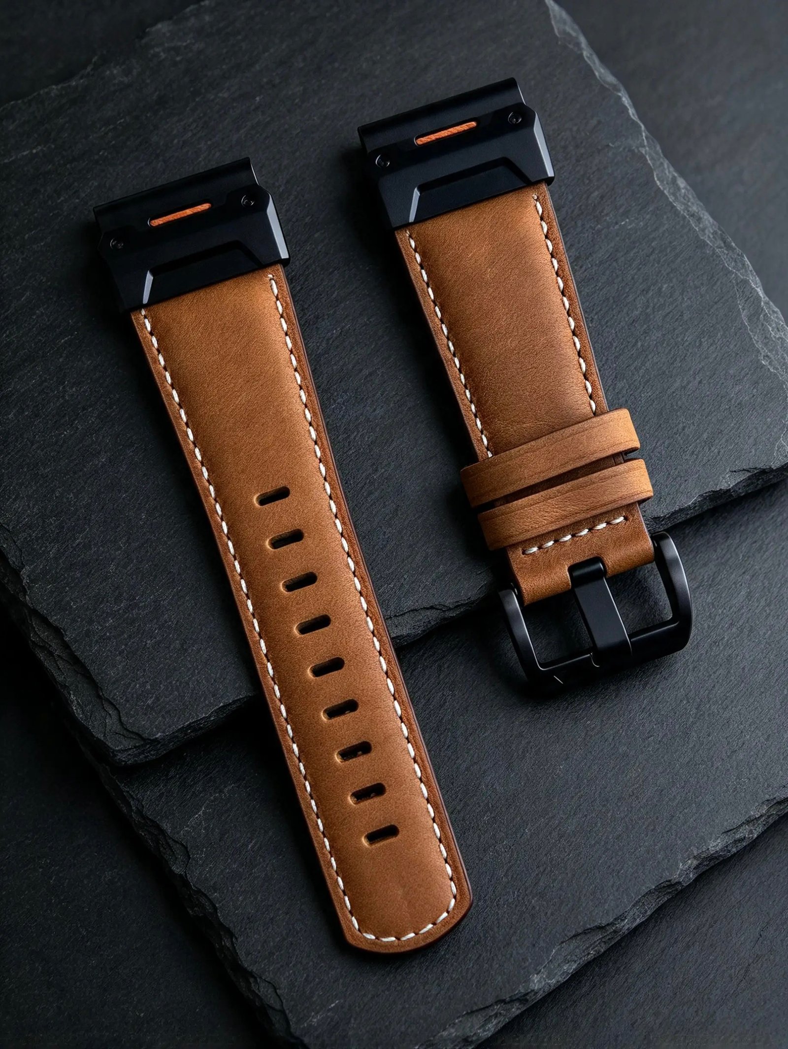 PULSO QUICKFIT CUERO 26 MM CAFE